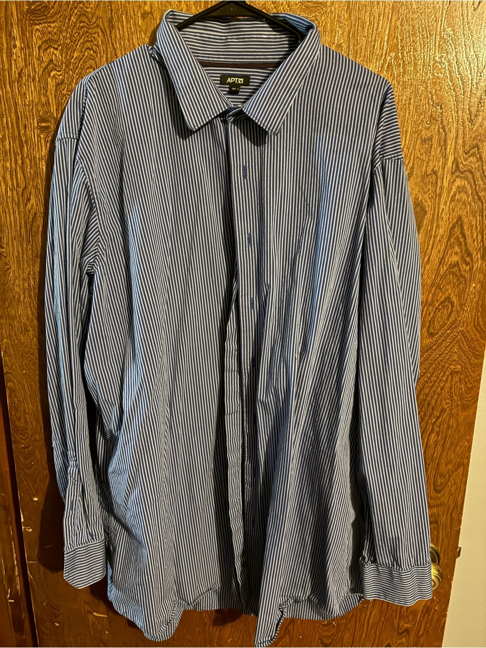 Apt. 9 Navy and White Pinstripe Dress Shirt